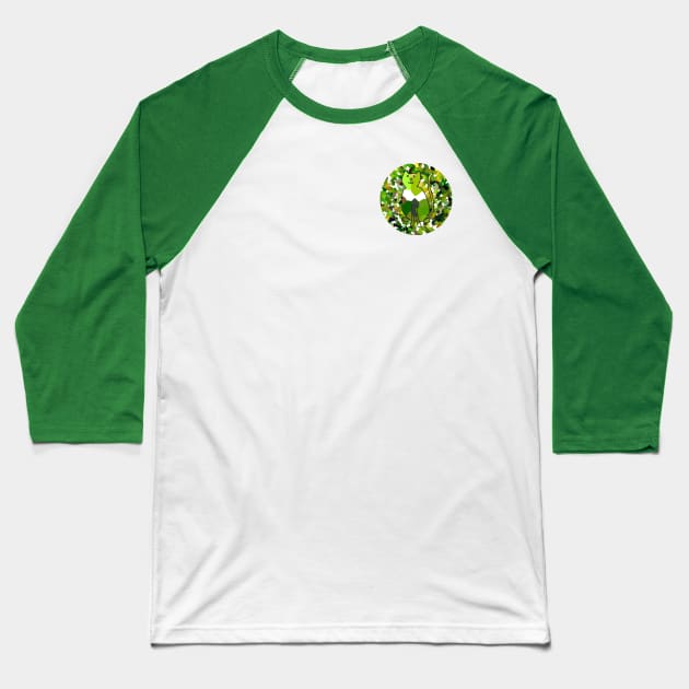 Small Cat on Green Baseball T-Shirt by ellenhenryart